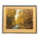 R. Delhaye. "Autumn forest landscape." Oil on canvas.