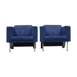 Pair of velvet armchairs, 1970