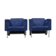 Paire de fauteuils velours, 1970