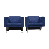 Pair of velvet armchairs, 1970