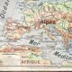 Old school map Vidal-Lablache Mézières 12, T33, 1910 Europe relief