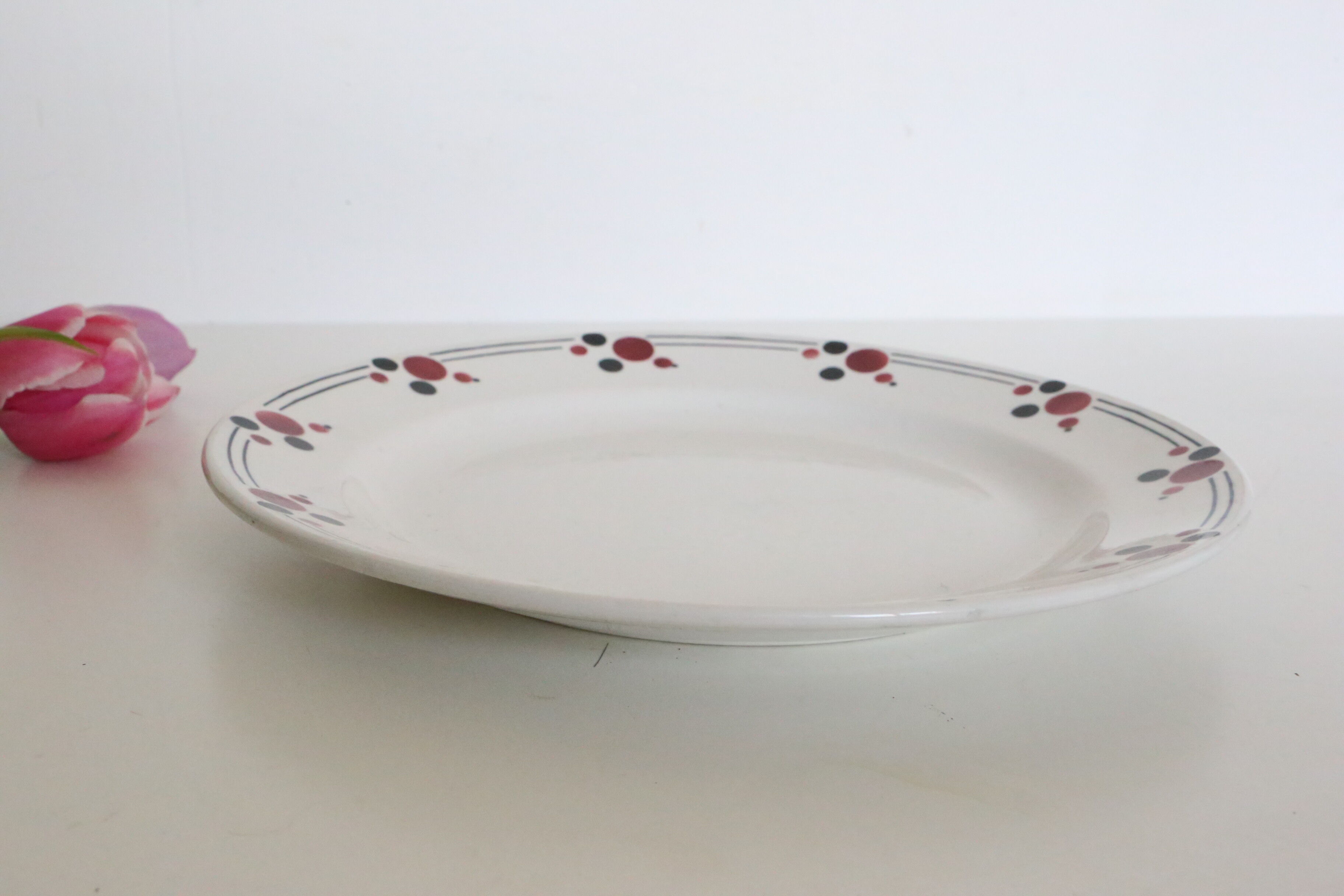 Plat en céramique, Boch La Louvière, vintage