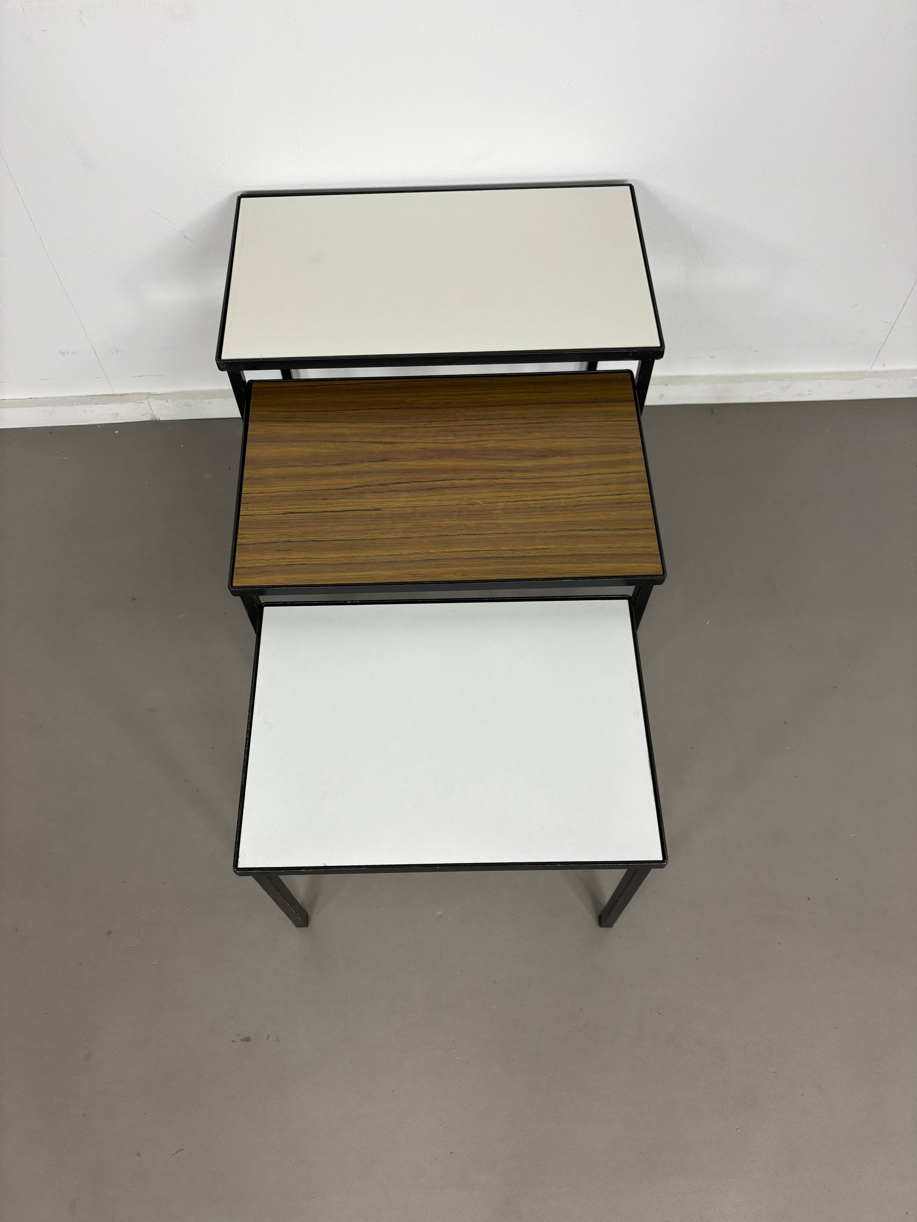 Vintage Artimeta Sidetables with reversibel top sixties