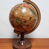 Globe world map vintage 1950 1960 wood old style