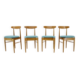 1960s Alan Fuchs 4 Rare Dining Chairs for ULUV, Czechoslovakia