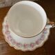 Cup and saucer Limoge porcelain decoration frieze of roses