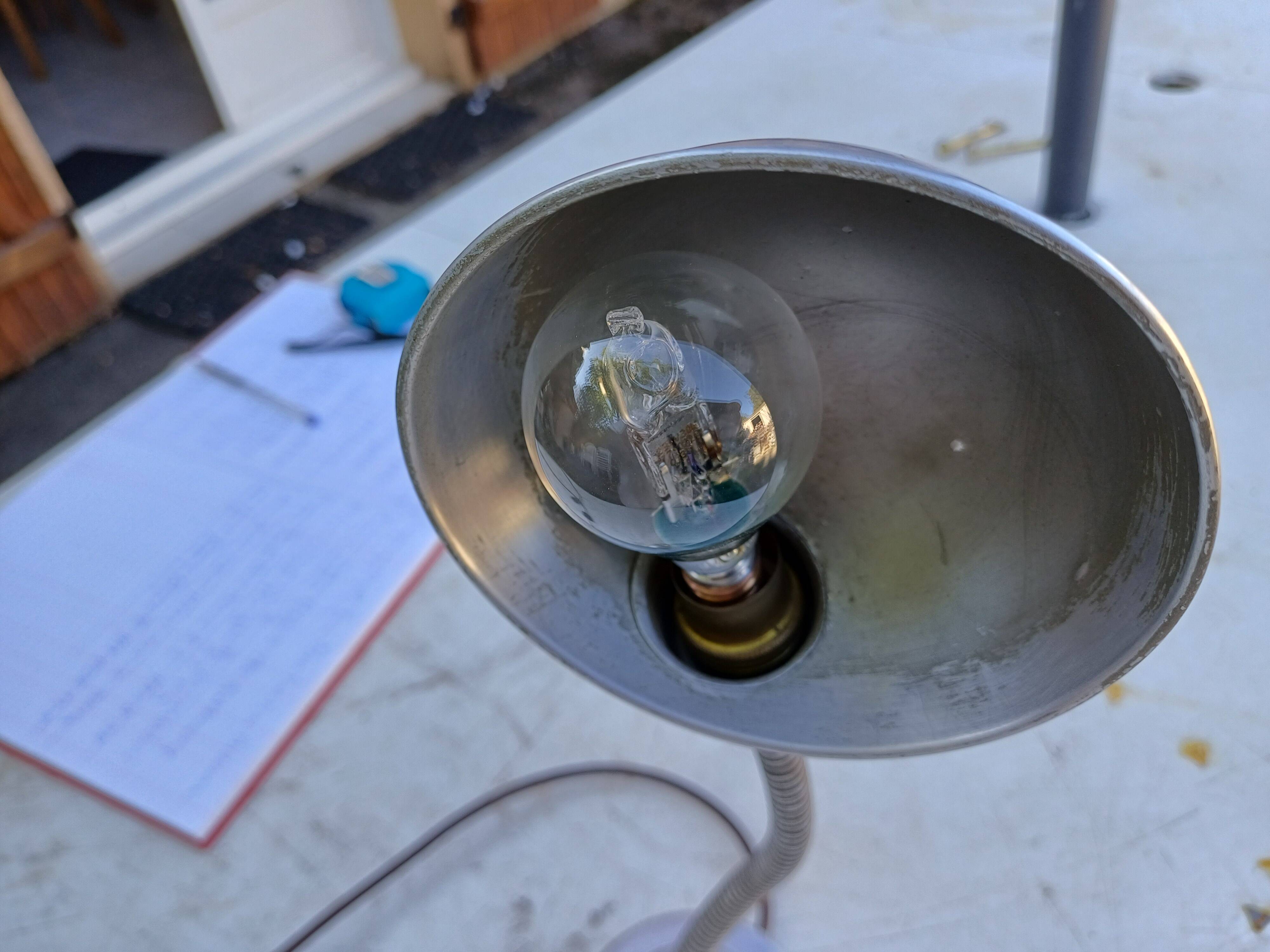 Vintage Aluminum Lamp from the 60s