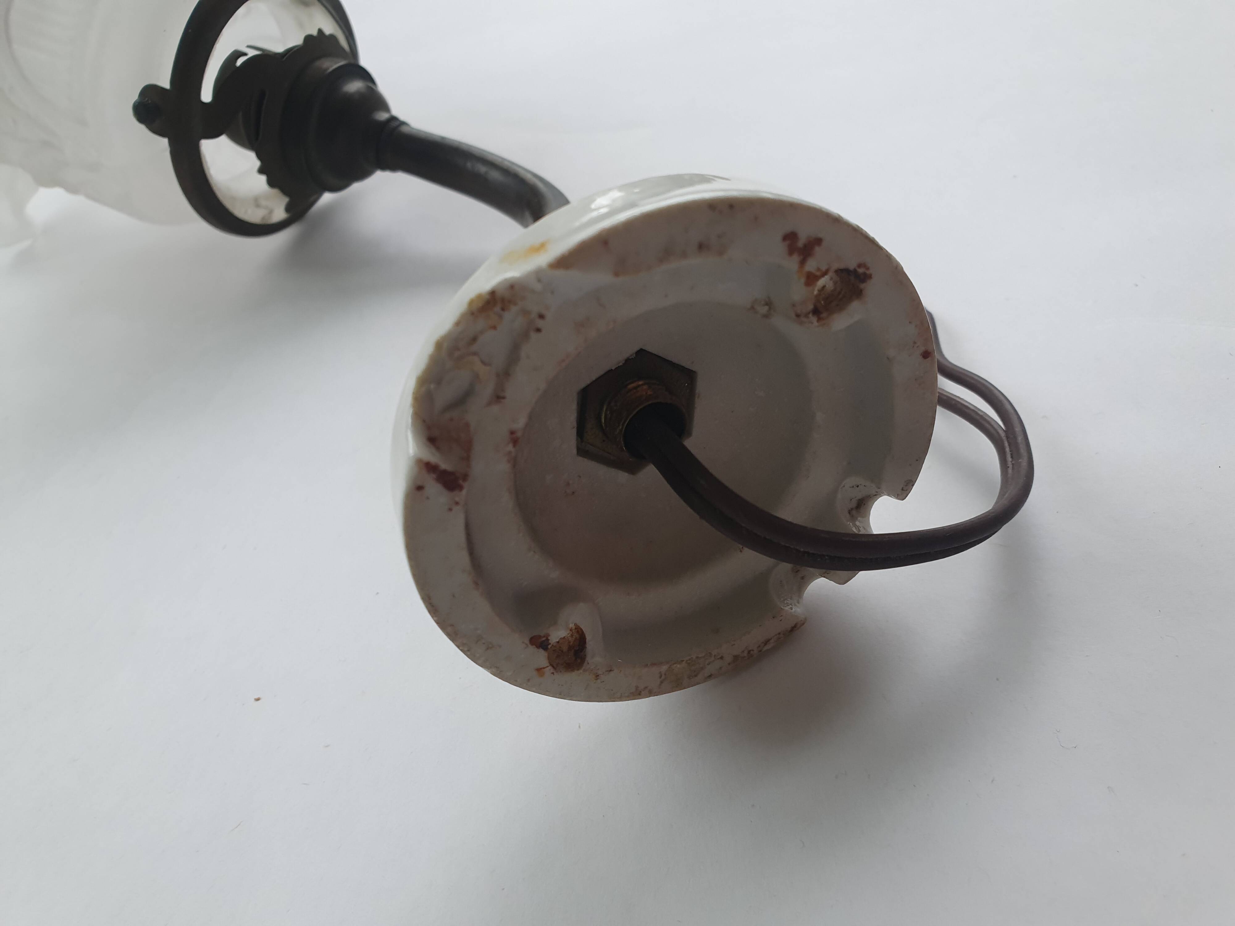 Pair of antique 1930s art deco wall lights