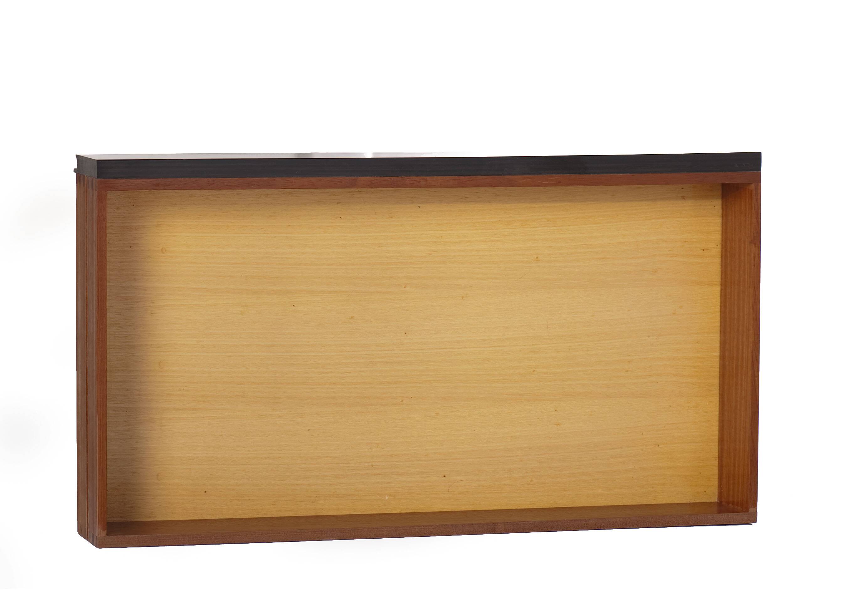 3-drawer varnished rosewood chest of drawers from the 60s