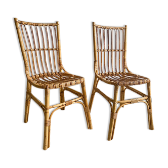 Pair of rattan chairs