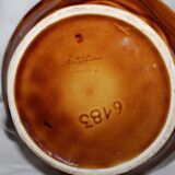 Sarreguemines pitcher in barbotine