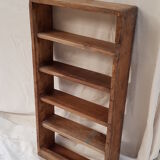 5-level wall shelf in Burmese teak