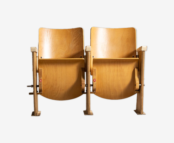 Pair of cinema folding seats