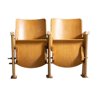 Pair of cinema folding seats