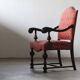 Vintage 19th century Danish Baroque oak armchair - Louis XV style