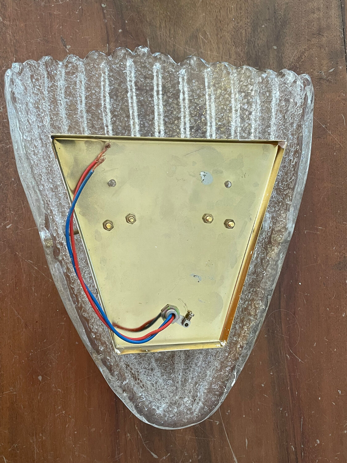 Vintage shell Murano wall lamp