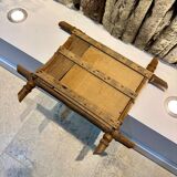 Old quilted wooden mirror