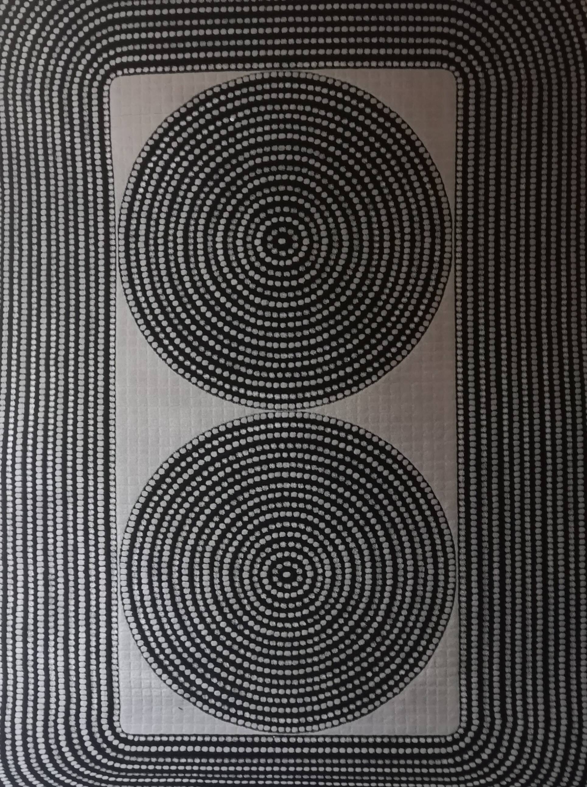 Real wool space age rug by Pierre Cardin, France 1970s