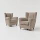 Pair of Italian Armchairs  in Zigzag Upholstery, 1960s