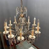 Vintage Crystal Chandelier, Italy, 1960s