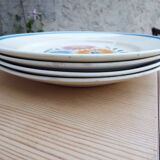 4 assiettes plates HBCM