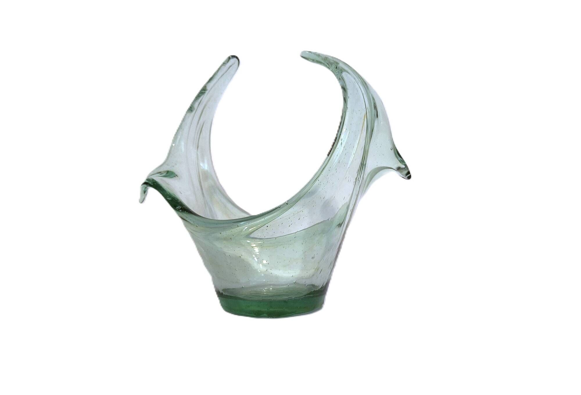 Blown glass bowl mid-century Murano type / Catch-all / Vase