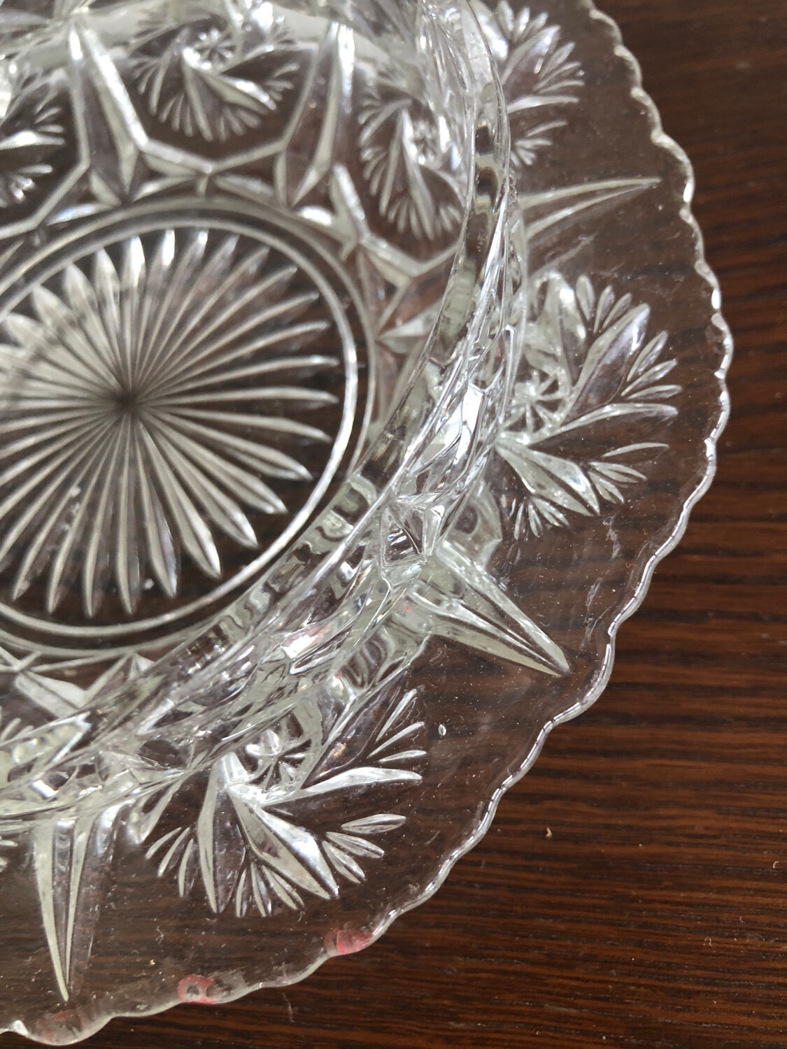 Empty pocket / cut and chiseled glass cup