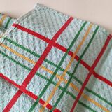 Ensemble nappe et 11 serviettes coton damassé vintage