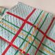Ensemble nappe et 11 serviettes coton damassé vintage