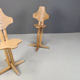 Paire de chaises ergonomiques en contreplaqué par Rybo, 1970