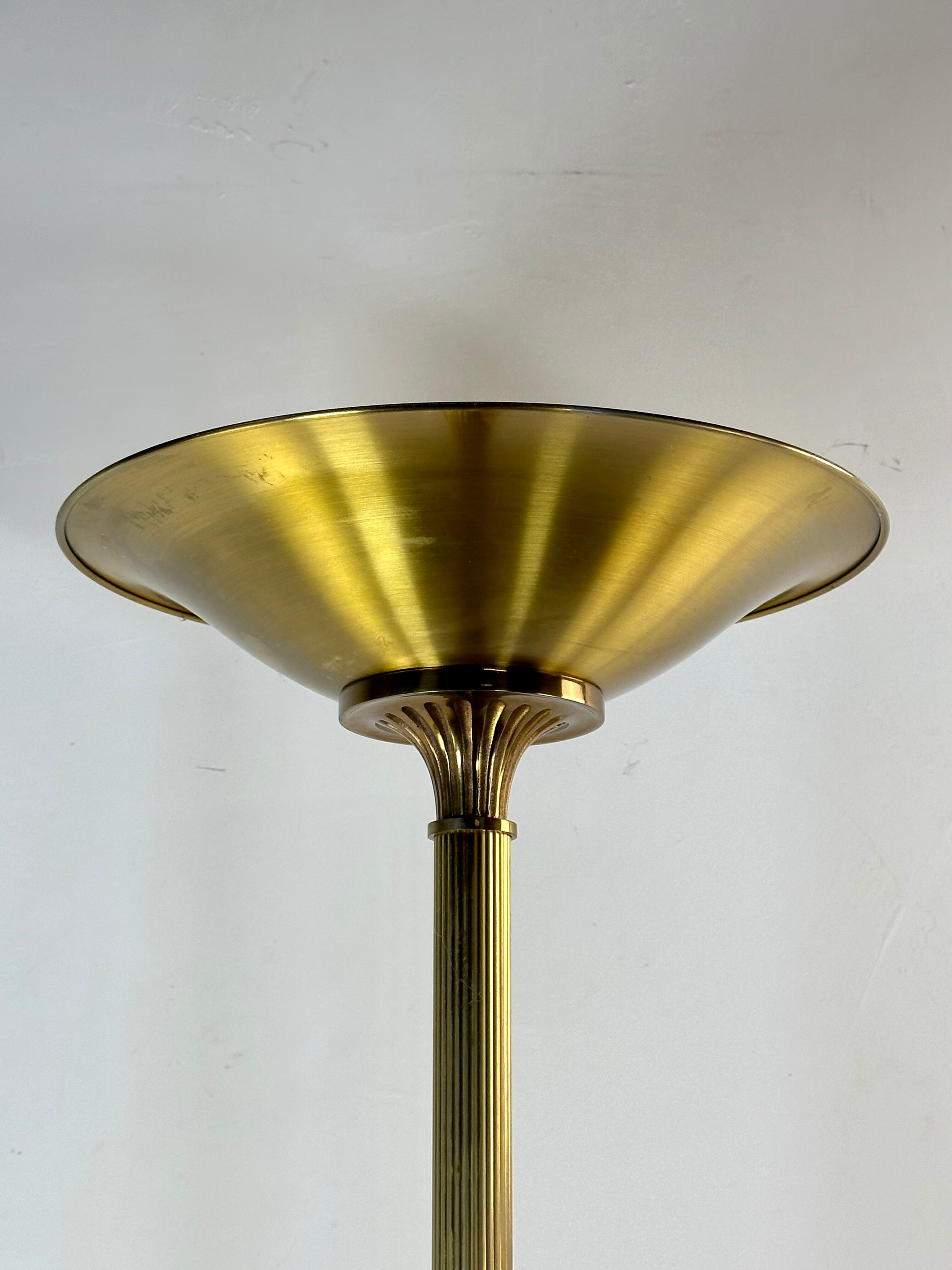 Halogen Floor Lamp GAULT Golden Brass Vintage 80s