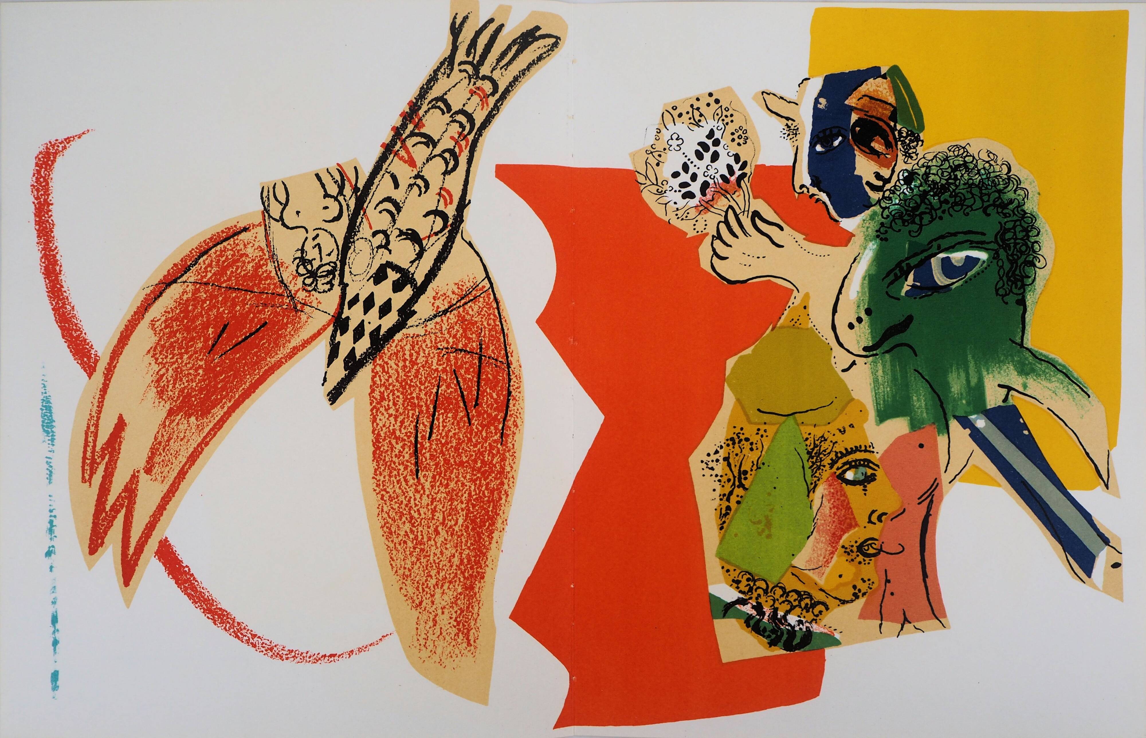 Marc chagall: dream at the circus - original lithograph