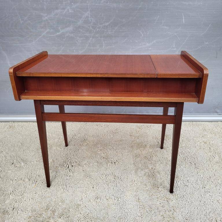 Scandinavian console dressing table desk with drop-down top
