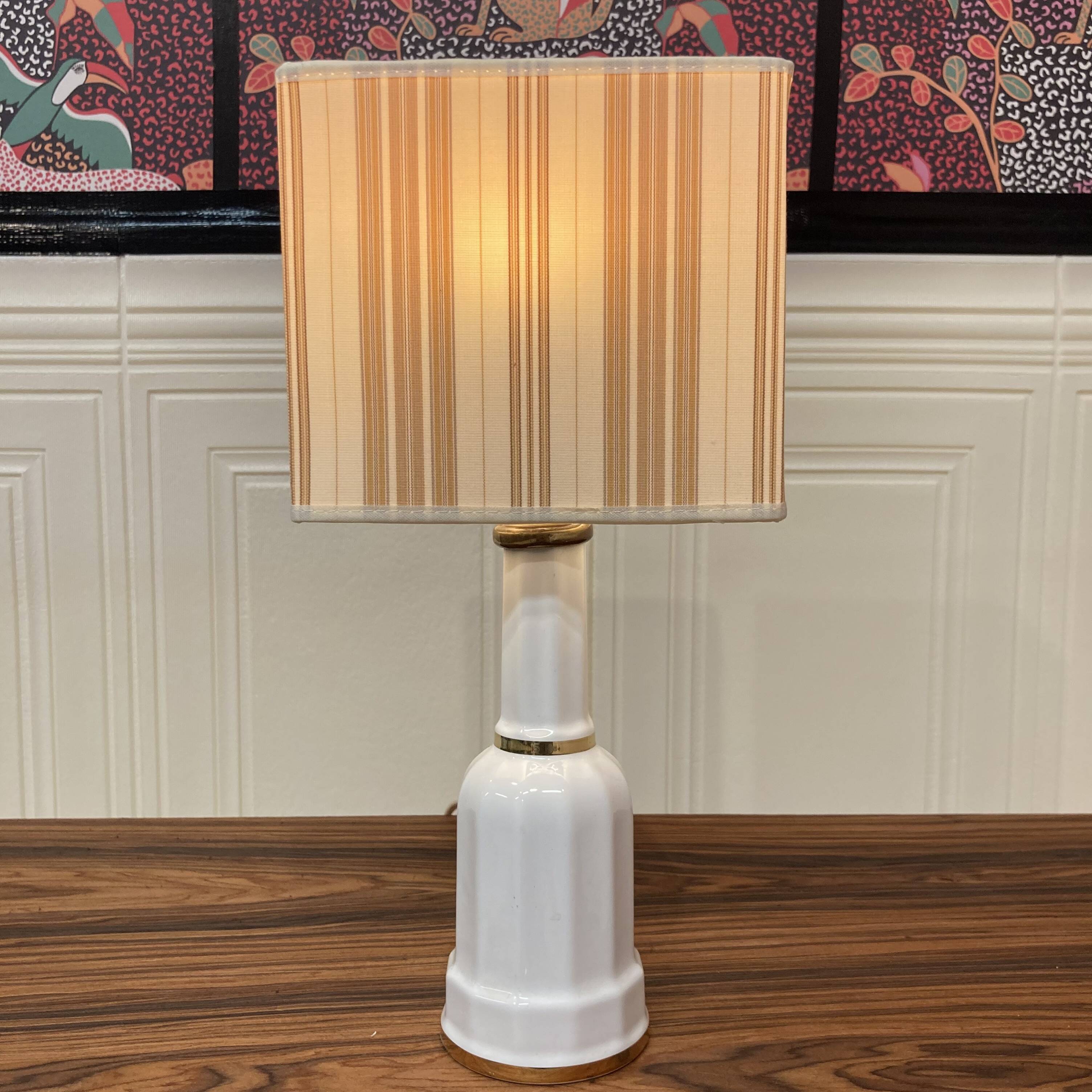 Ceramic lamp stamped design 1960.