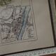 Saône and Loire, old map printed in 1883.