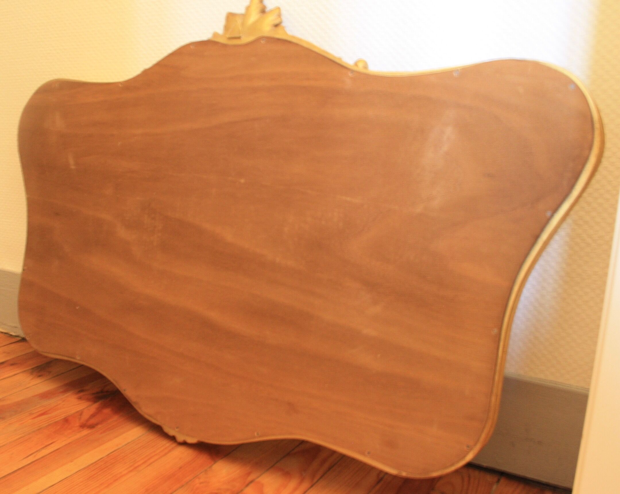 Golden wooden mirror, 100cmx67cm