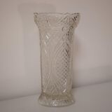 Glass vase, chiseled pattern