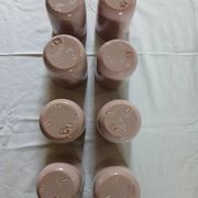 8 signed enamelled ceramic mugs
