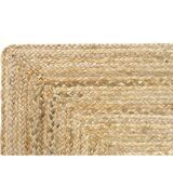 Natural Jute Rug, Alhambra Natural Color, 100% Jute Fiber Rug, Hand Braided
