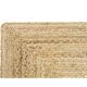 Tapis Jute Naturel, Alhambra Couleur Naturelle, Tapis 100% Fibre de Jute, Tressé à la Main