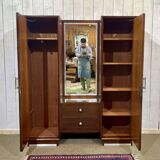 Art Deco wardrobe-dressing table stamped RINCK 115 Faubourg St Antoine Paris