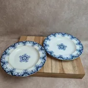Set of 2 deep plates in ironstone Jules Vieillard Bordeaux – Rouen