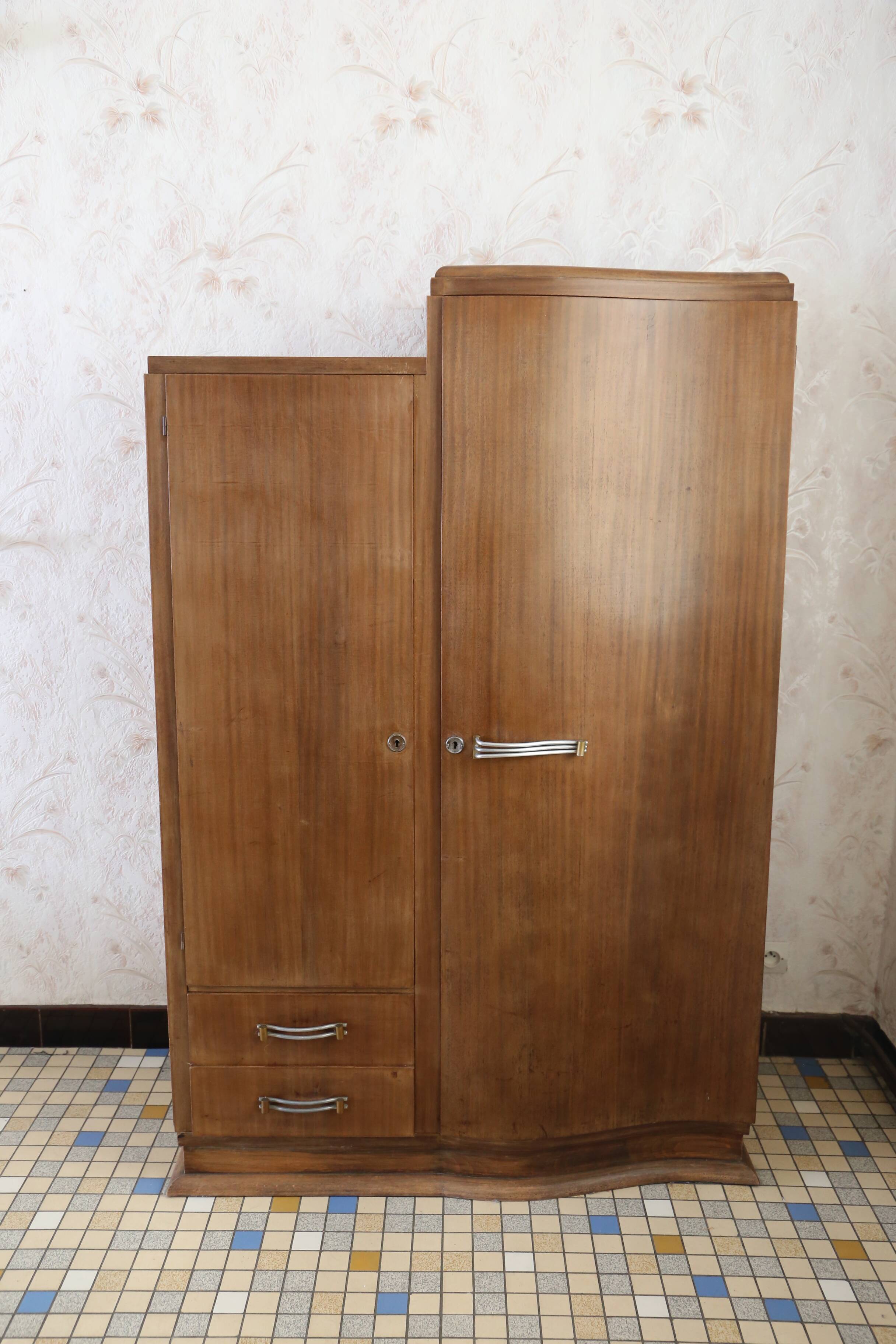 asymmetrical art deco wardrobe