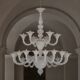 Monumental Contemporary White Rezzonico Murano Glass Chandelier