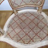 Paire de fauteuils cannés de style louis XV