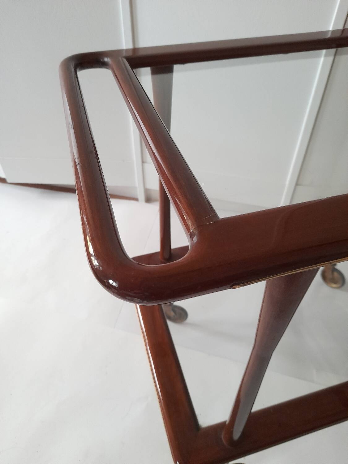 Italian bar trolley or serving cart Cesare Lacca for Cassina 1950s