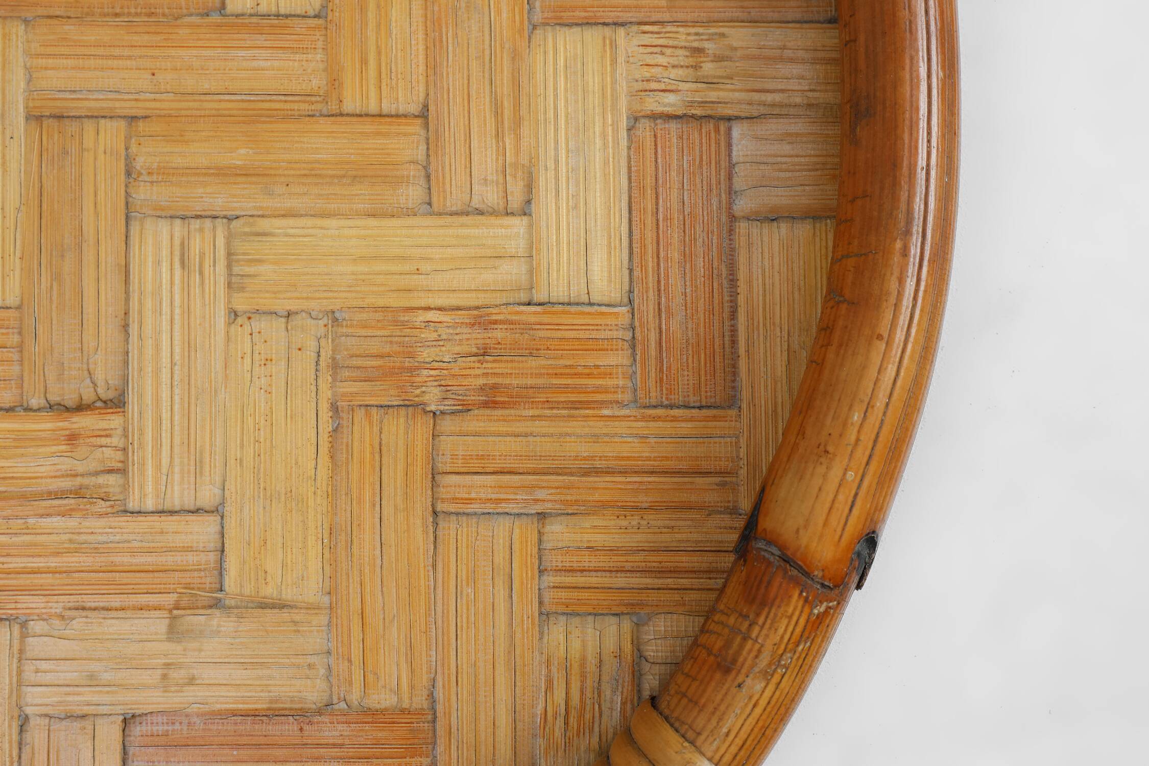 Mid-century bamboo serving tray, France 1960s