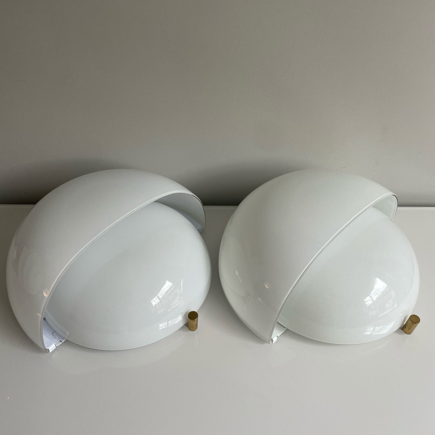 Set of two "Grande Mania" Wall Lamp, by Vico Magistretti, 1963. Artemide, Italy