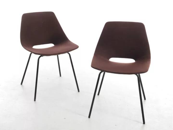 Pair of "barrel" chairs 1965 Pierre Guariche
