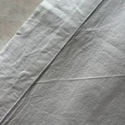 Grand drap ancien en métis, lin et coton écru